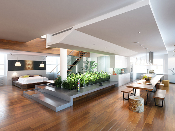 Minimalist naturalistic decorative style